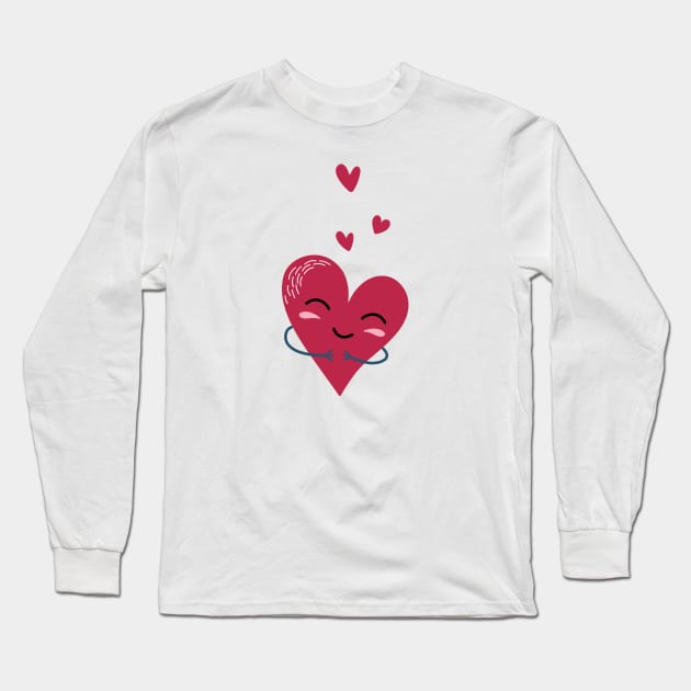 Kawaii heart Long Sleeve T-Shirt by DanielK